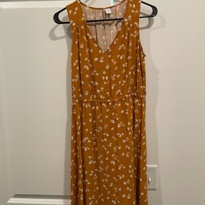 Old Navy Mustard Floral Maxi Dress